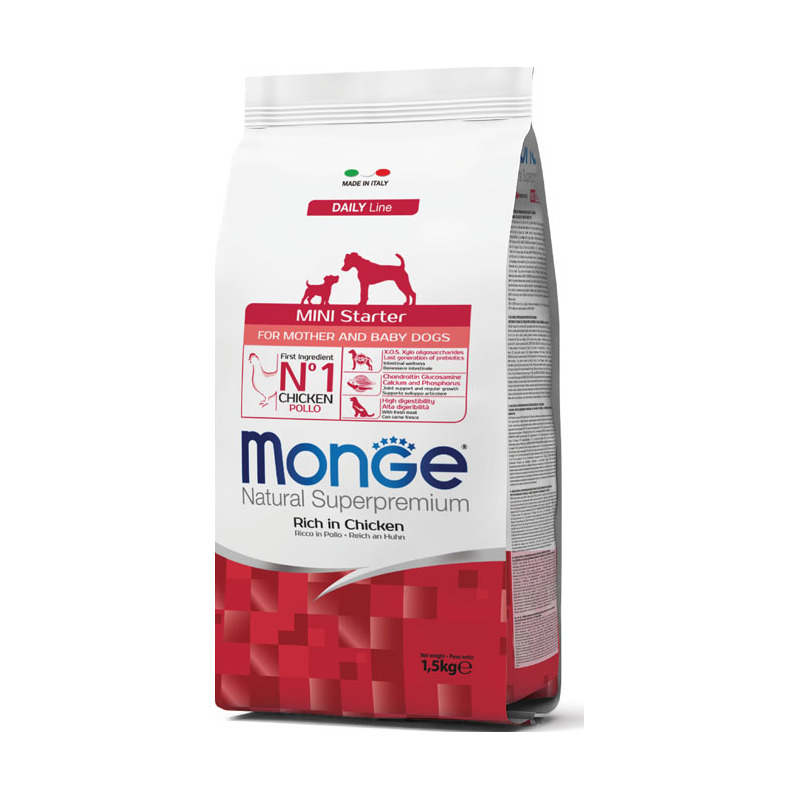 Monge - Natural Superpremium Mini Starter Ricco di Pollo 1,5 Kg