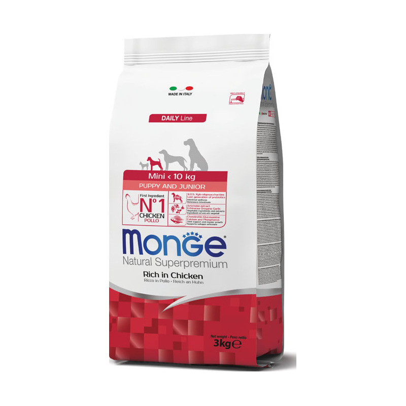 Monge - Natural Superpremium Mini Puppy & Junior Ricco di Pollo