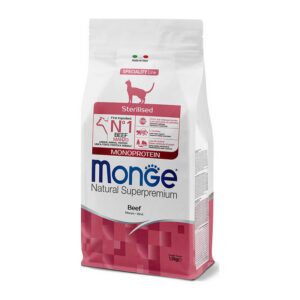 Monge - Natural Superpremium Sterilised Monoprotein con Manzo 1,5 Kg