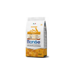 Monge - Natural Superpremium All Breeds Adult Natural Superpremium Tacchino con Riso e Patate 2,5 Kg