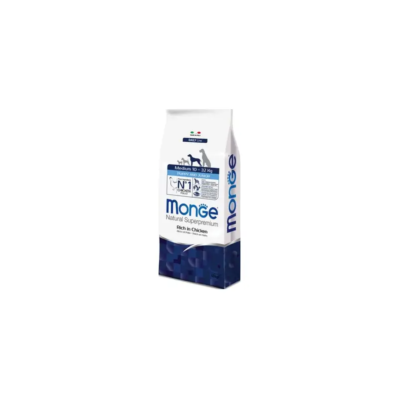 Monge - Natural Superpremium Medium Puppy & Junior Ricco di Pollo