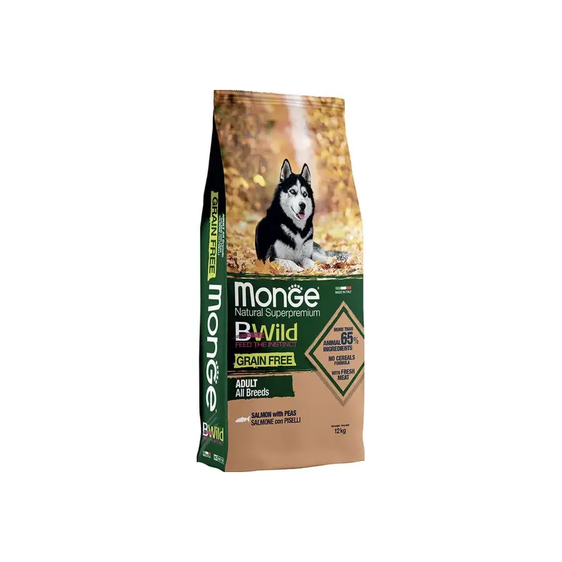 Monge - BWild Grain Free Adult All Breeds con Salmone e Piselli