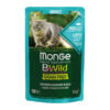 Monge - BWild Grain Free Bocconcini maltagliati in salsa di Merluzzo con Gamberetti e Ortaggi 85 g