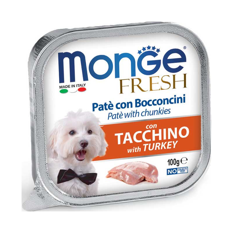 Monge - Fresh Paté e Bocconcini con Tacchino 100 g