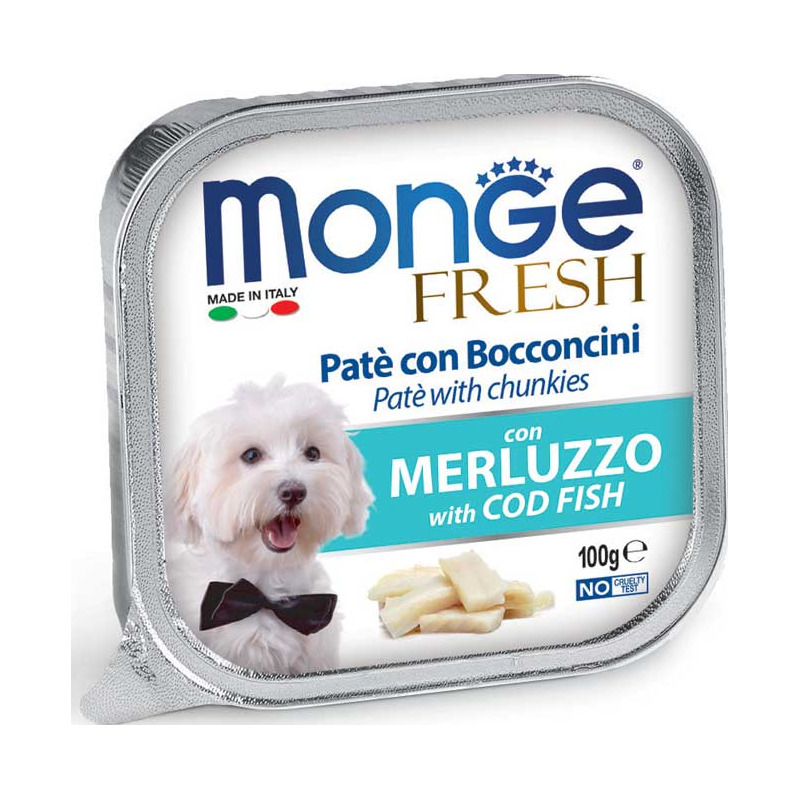 Monge - Fresh Patè e Bocconcini con Merluzzo 100 g