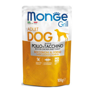 Monge - Grill Bocconcini con Pollo e Tacchino 100 g