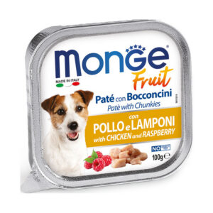 Monge - Fruit Paté e Bocconcini con Pollo e Lamponi 100 g