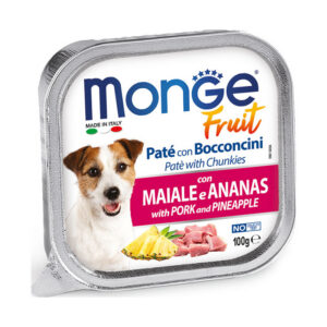 Monge - Fruit Paté e Bocconcini con Maiale e Ananas 100 g