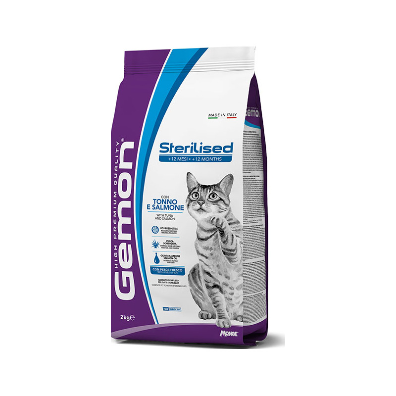 Gemon - Cat Adult Sterilised con Tonno e Salmone