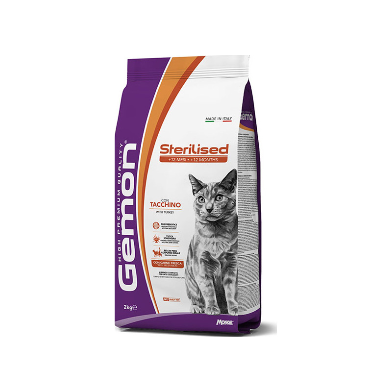 Gemon - Cat Adult Sterilised Tacchino