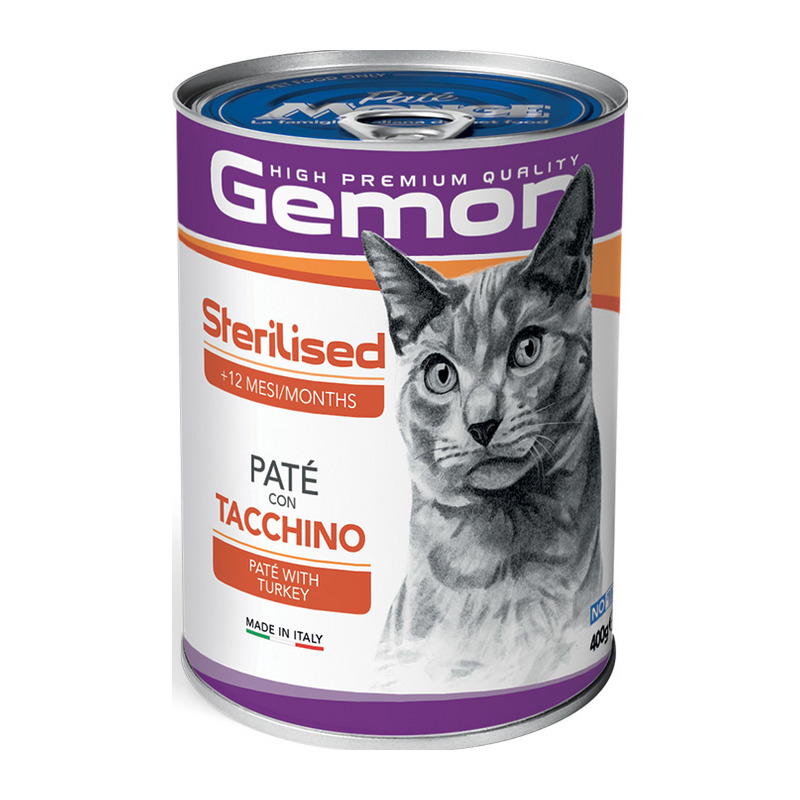 Gemon - Cat Sterilized Patè con Tacchino 400 g