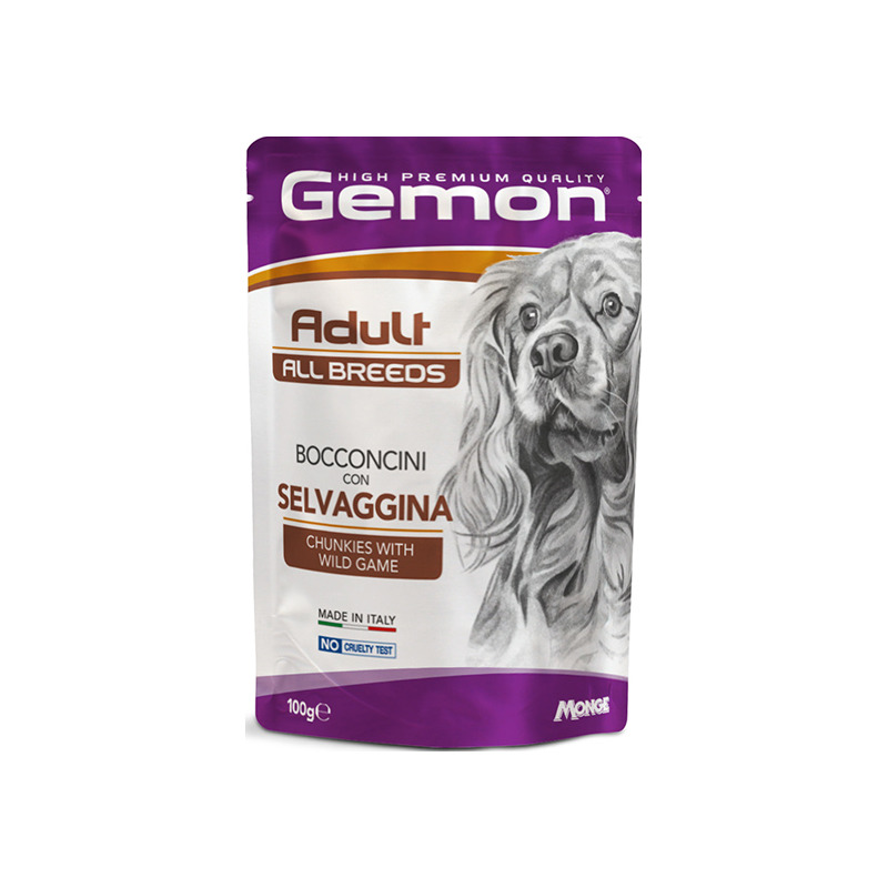 Gemon All Breeds Adult Bocconcini con Selvaggina 100 g