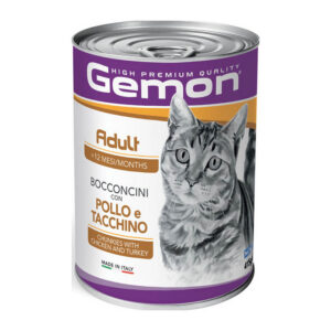 Gemon - Cat Bocconcini con Pollo e Tacchino 415 g