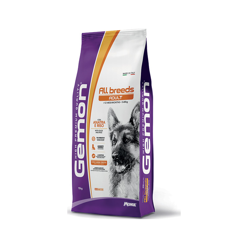 Gemon All Breeds Adult con Anatra e Riso 15 Kg