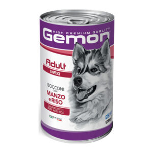 Gemon - Adult Maxi Bocconi con Manzo e Riso 1,25 Kg