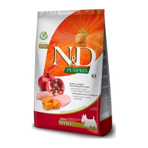 Farmina - Natural & Delicious Pumpkin Grain Free Adult Mini con Pollo, Zucca e Melograno 2,5 Kg