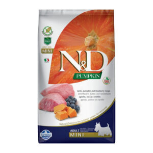 Farmina - Natural & Delicious Pumpkin Grain Free Adult Mini con Agnello, Zucca e Mirtillo
