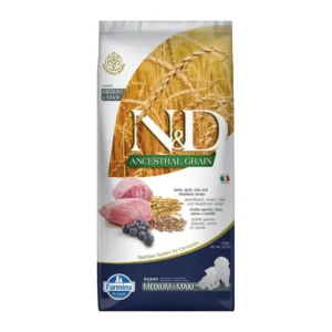 Farmina - Natural & Delicious Ancestral Grain Puppy Medium & Maxi con Agnello e Mirtillo
