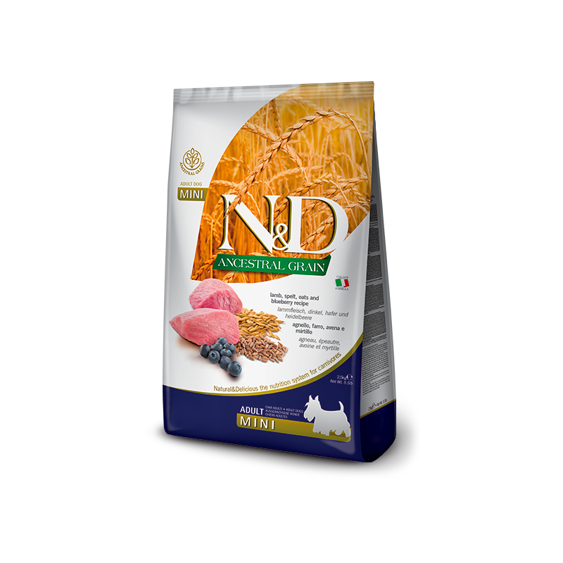 Farmina - Natural & Delicious Ancestral Grain Adult Mini con Agnello e Mirtillo