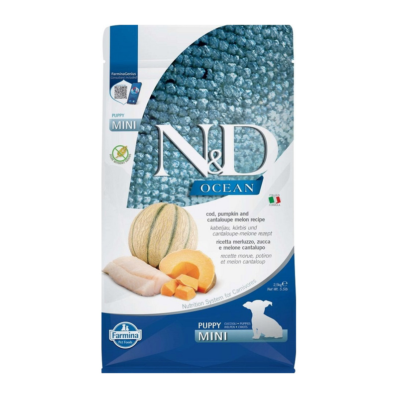 Farmina - Natural & Delicious Mini Ocean Puppy con Merluzzo, Zucca e Cantalupo