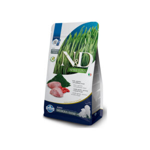 Farmina - Natural & Delicious Spirulina Puppy Medium & Maxi con Agnello, Spirulina e Bacche di Goji 2 Kg