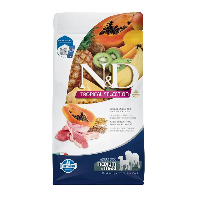 Farmina - Natural & Delicious Tropical Selection Agnello Adult Medium Maxi