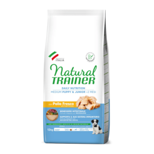 Trainer - Natural Puppy & Junior Medium con Pollo Fresco e Riso