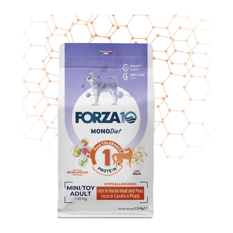 Forza10 - Dog Mini e Toy Diet al Cavallo e Piselli 1,5 Kg