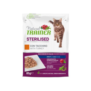 Trainer - Natural Adult Sterilised Tacchino Bocconcini in Salsa 85 g