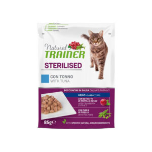Trainer - Natural Sterilised Adult con Tonno e Fibra di Pisello 85 g