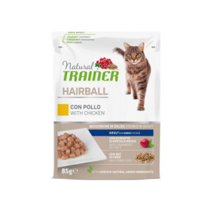 Trainer - Natural Hairball Adult con Pollo Bocconcini in Salsa 85 g