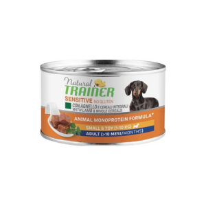 Trainer - Natural Sensitive No Gluten Small & Toy Adult con Agnello e Cereali Integrali 150 g