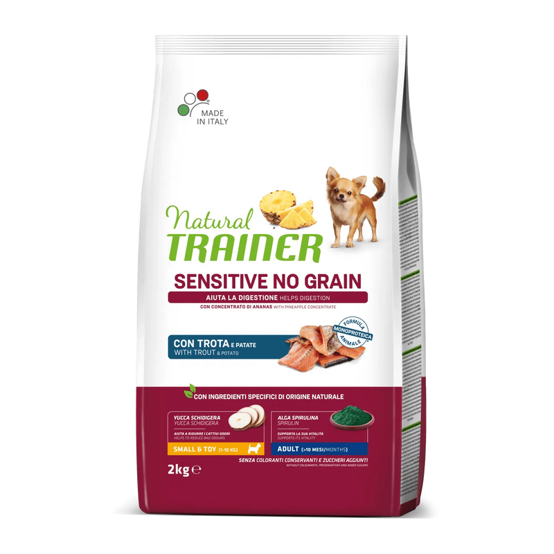 Trainer - Natural Sensitive No Grain Small & Toy Adult con Trota e Patate