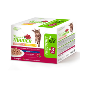 Trainer - Natural Adult Multipack Pollo e Salmone Bocconcini in Salsa 12 x 85 g