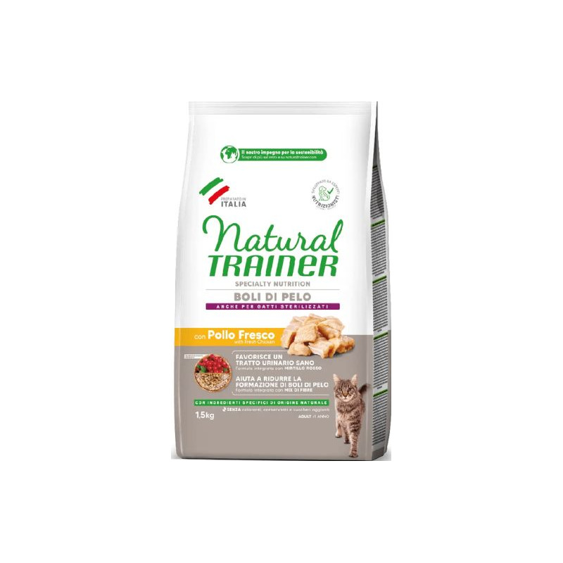 Trainer - Natural Cat Boli di pelo con Pollo