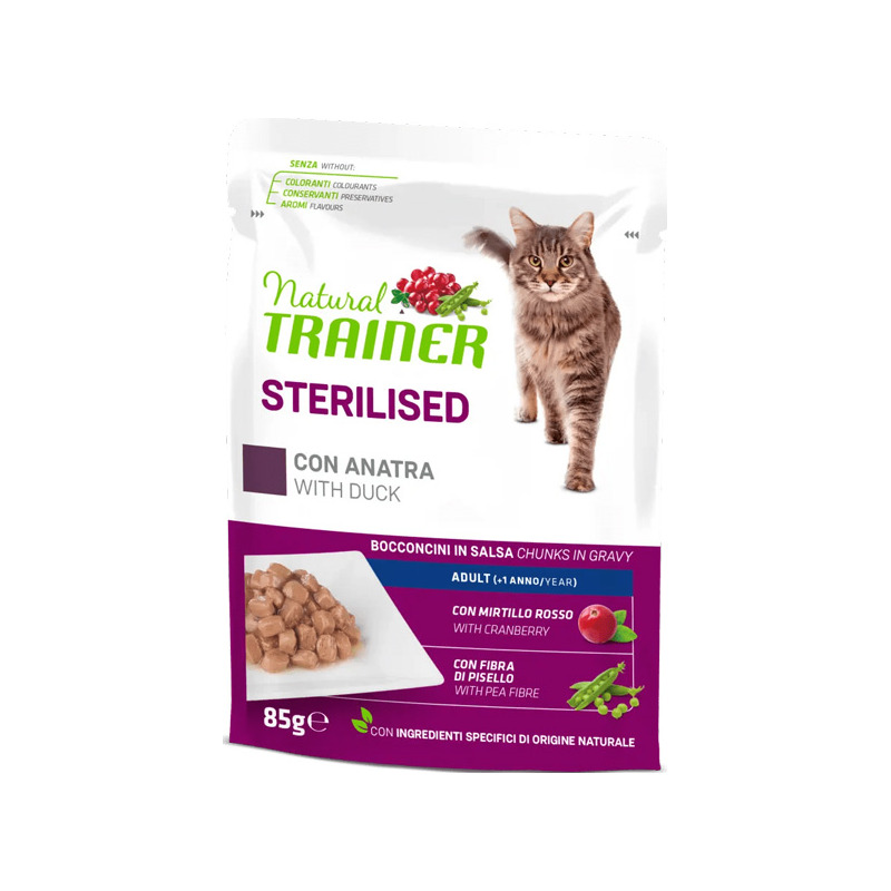 Trainer - Natural Adult Sterilised Anatra Bocconcini in Salsa 85 g