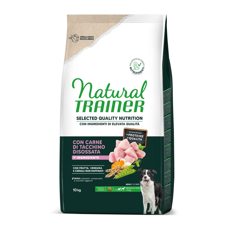 Trainer - Natural Selected Quality Nutrition Dog Medium & Maxi Con Tacchino 10 Kg