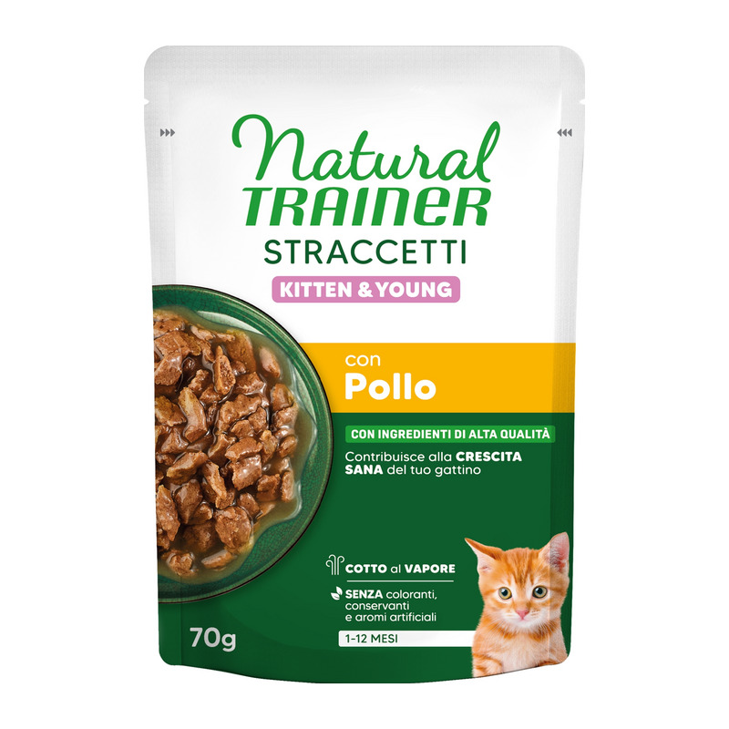 Trainer - Natural Kitten & Young Straccetti di Pollo 70 g