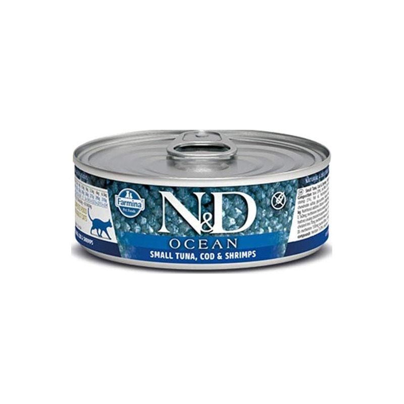 Farmina - Natural & Delicious Ocean con Tonno, Calamaro e Gamberetto 70 g