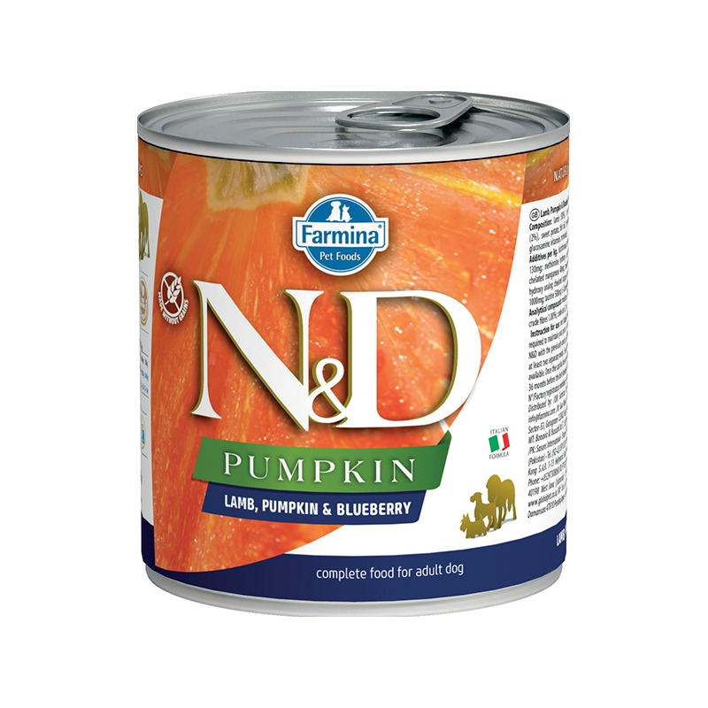 Farmina - Natural & Delicious Pumpkin con Agnello, Zucca e Mirtillo 285 g