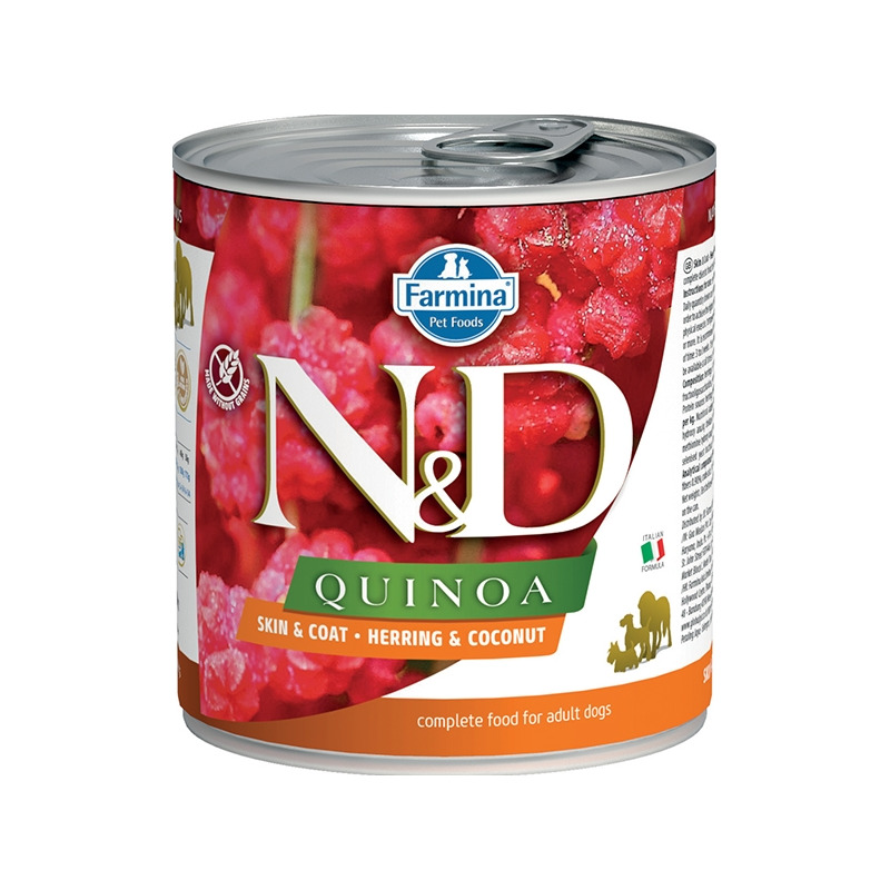 Farmina - Natural & Delicious Quinoa Skin & Coat con Aringa e Cocco 285 g