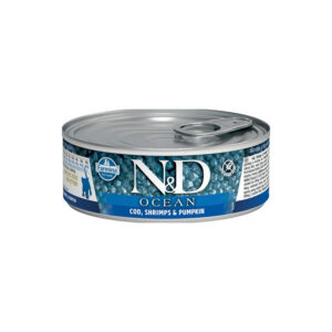 Farmina - Natural & Delicious Ocean Kitten con Merluzzo, Gamberetti e Zucca 70 g