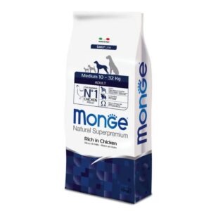 Monge - Natural Superpremium Medium Adult Ricco di Pollo - 12kg