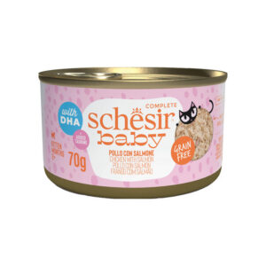 Schesir - Baby Filetti in Brodo Pollo e Salmone per Kitten 70 g