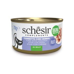 Schesir Gatto - Complements Filetti di Tonnetto con Cernia in Gelatina 70 g