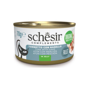 Schesir Gatto - Complements Filetti di Tonnetto con Nasello in Gelatina 70 g