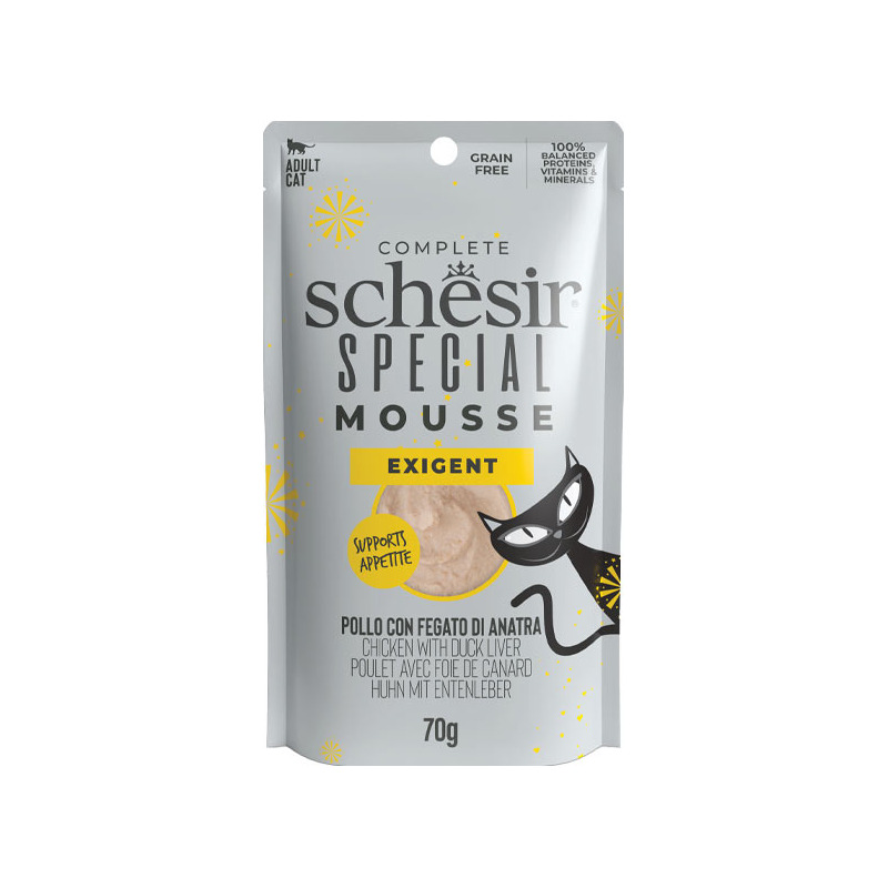 Schesir - Special Mousse Cat Exigent Pollo con Fegato di Anatra 70 g