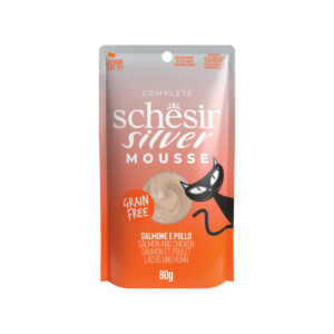 Schesir - Silver Senior Cat Salmone e Pollo Mousse 80 g