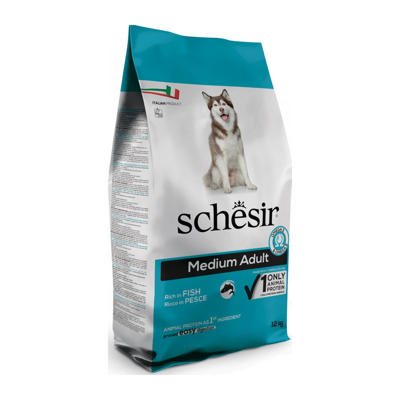 Schesir Cane Medium Adult Mantenimento Ricco in Pesce
