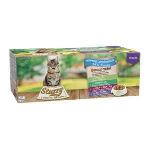 Stuzzy Cat - Multipack bocconcini Sterilised con Vitello, Coniglio, Oca, Anatra, Tacchino 48x85g